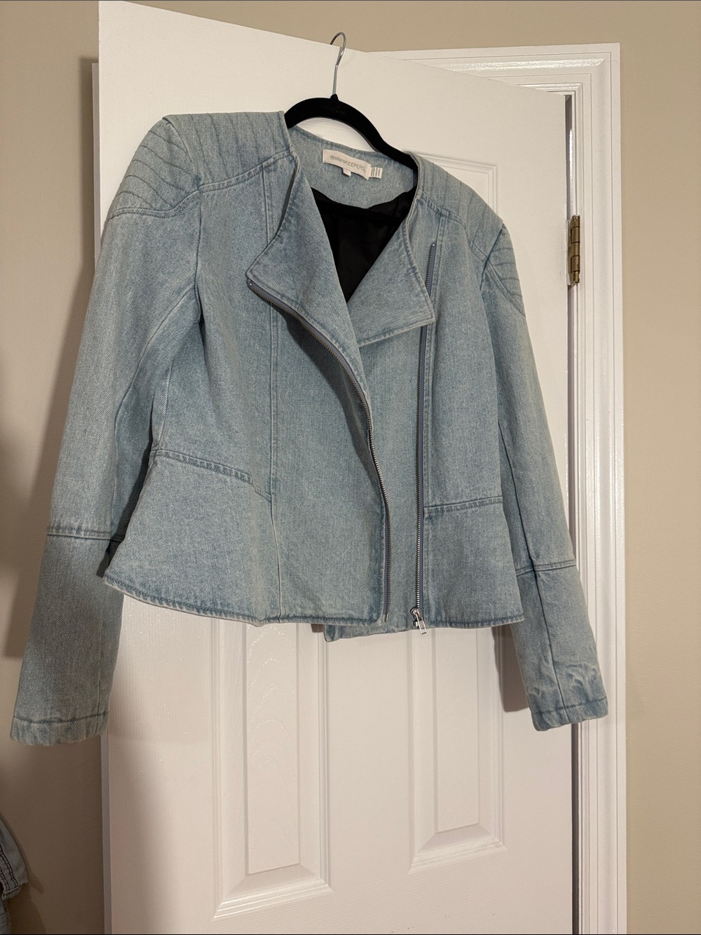 FINDERS KEEPERS Light Blue Denim Women's Jacket L
